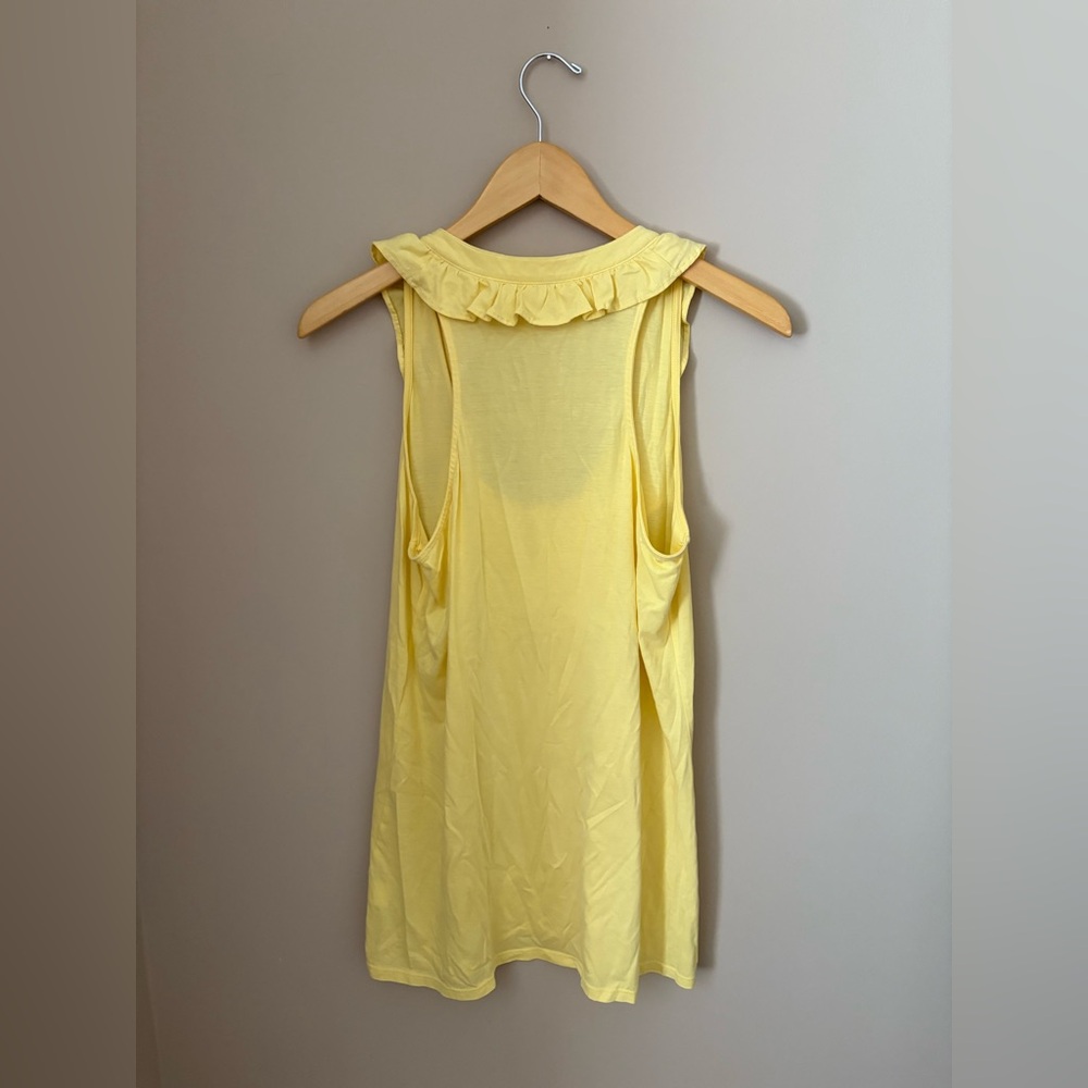 Lilly Pulitzer Sunny Yellow Ruffled Tank Top size L - Picture 3 of 3